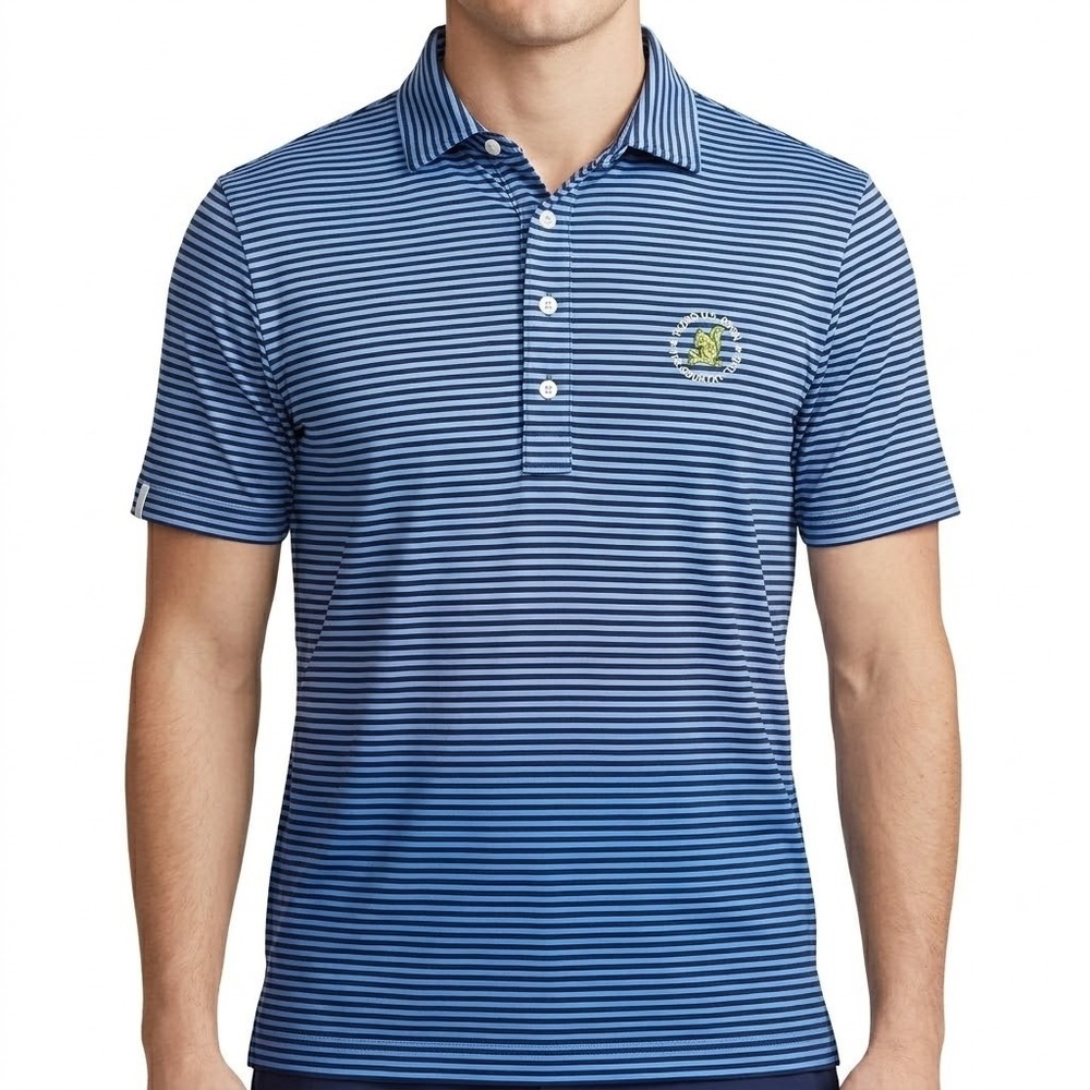 RLX Ralph Lauren 122nd U.S. Open Gradient Striped Golf Polo Men's Small Blue